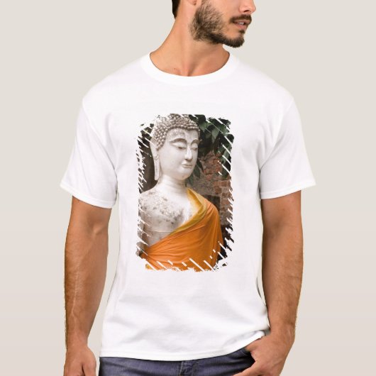 アジア、タイ王国、シャム、アユタヤの仏陀 Tシャツ (正面)