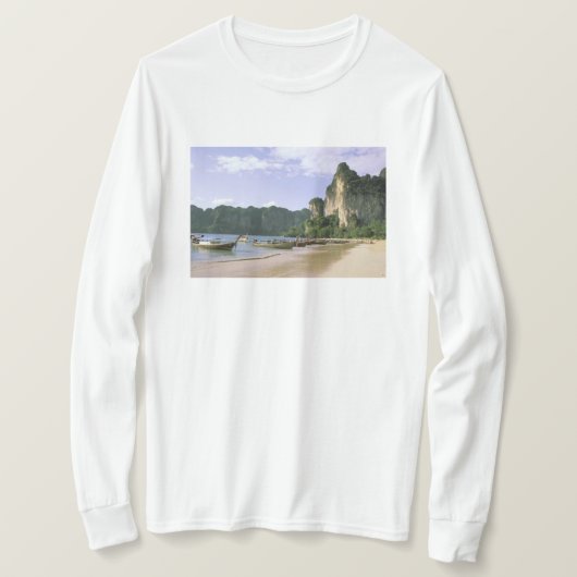 アジア、タイ、クラビー県。レームラム海岸、ロング Tシャツ (デザイン正面)