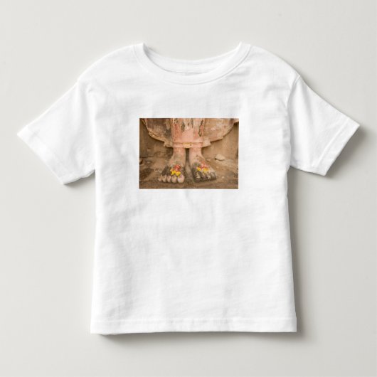 アジア タイ サコータイ 仏陀の足と トドラーTシャツ (正面)