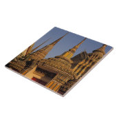 アジア、タイ、バンコク、ワットポ、市で最も古い タイル (側面)