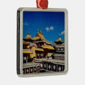 アジア、チベット、ラサ、ポタラパレスアカレッド メタルオーナメント (右)