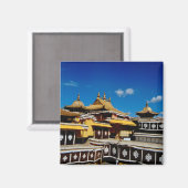 アジア、チベット、ラサ、ポタラ宮アカレッド マグネット (正面/裏面)