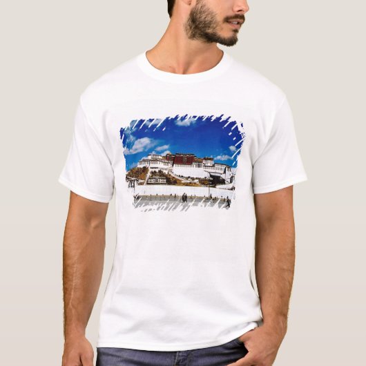 アジア チベット ラサ ポタラ宮 ユネスコ Tシャツ (正面)