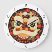 アジア・ドラゴン ラージ壁時計 (正面)