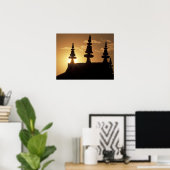 アジア、ネパール、カトマンズ。ブダハナートストゥーパ。 ポスター (ホームオフィス)