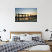 アジア・ビルマ（ミャンマー）ウビエンのシルエット2 キャンバスプリント (インサイチュ (寝室))