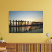 アジア・ビルマ（ミャンマー）ウビエンのシルエット2 キャンバスプリント (インサイチュ (リビング))