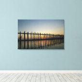 アジア・ビルマ（ミャンマー）ウビエンのシルエット2 キャンバスプリント (インサイチュ (ウッドフロア))