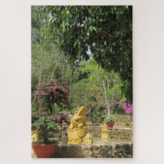 アジア，ベトナム語，芸術，彫刻，仏像 ジグソーパズル (縦)