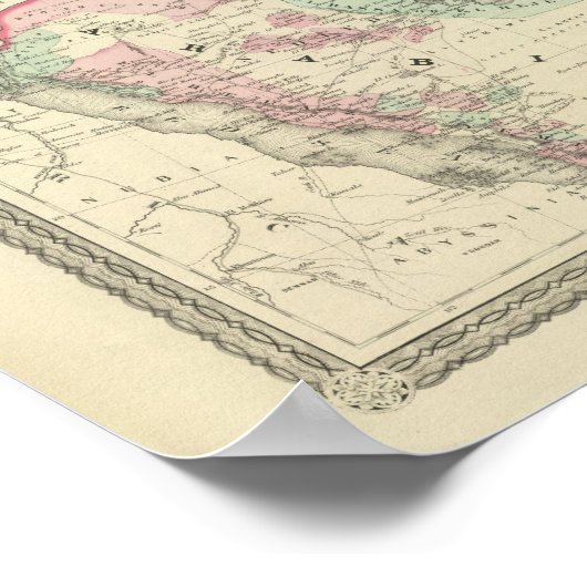 アジア、ペルシャ、アラビア、ベロチスタンのトルコ ポスター (角)