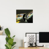 アジア、マレーシア、ムラカ。車内のネオンの反射 ポスター (ホームオフィス)