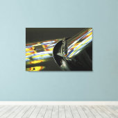 アジア、マレーシア、メラカ。車のネオン反射 キャンバスプリント (インサイチュ (ウッドフロア))