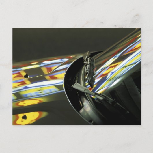 アジア、マレーシア、メラカ。車のネオン反射 ポストカード (正面)