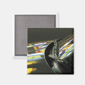 アジア、マレーシア、メラカ。車のネオン反射 マグネット (正面/裏面)