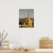 アジア、ミャンマー、インレ湖。パゴダ。 ポスター (キッチン)