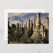 アジア、ミャンマー、インレ湖。古代の遺跡 ポストカード (正面/裏面)