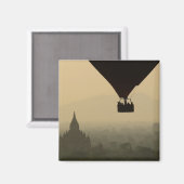 アジア、ミャンマー、バガン、寺院の風船 マグネット (正面/裏面)