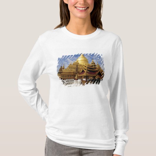 アジア ミャンマー (ビルマ) バガン (パガン)。シュウェズィゴン Tシャツ (正面)