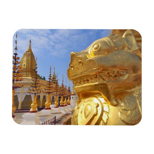 アジア、ミャンマー（ビルマ）、バガン(異教の)。ザシュエ4 マグネット (横)