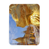 アジア、ミャンマー（ビルマ）、バガン(異教の)。ザシュエ4 マグネット (縦)