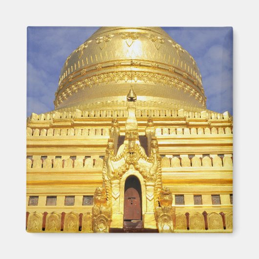 アジア、ミャンマー（ビルマ）、バガン(異教の)。ザシュエ マグネット (正面)