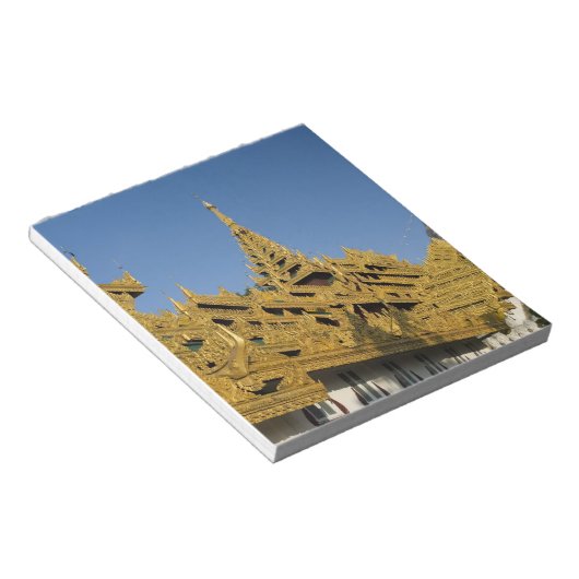 アジア、ミャンマー、ヤンゴン。シェダゴンの黄金の塔2 ノートパッド (アングル)