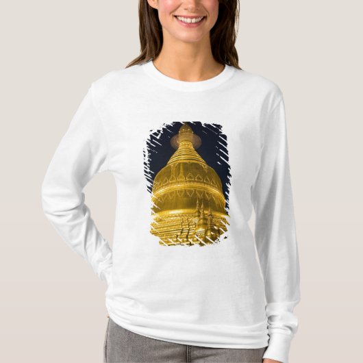 アジア、ミャンマー、ヤンゴン、仏教寺院 Tシャツ (正面)