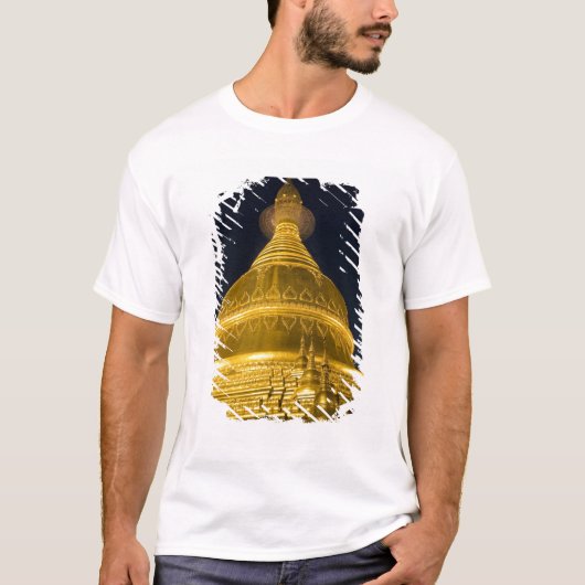 アジア、ミャンマー、ヤンゴン、仏教寺院 Tシャツ (正面)