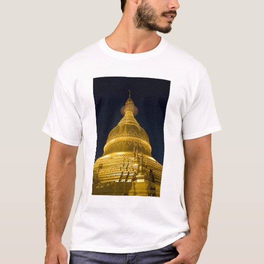 アジア、ミャンマー、ヤンゴン、仏教寺院 Tシャツ (正面)