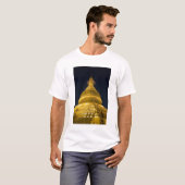 アジア、ミャンマー、ヤンゴン、仏教寺院 Tシャツ (正面フル)