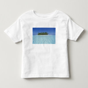 アジア、モルディブ、アリ環礁、無人島 トドラーTシャツ