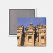 アジア、ヨルダン、ペトラ。エルデイル、修道院。2 マグネット (正面/裏面)