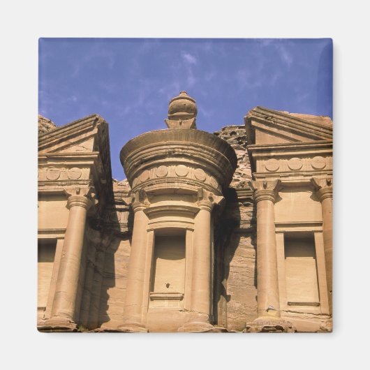 アジア、ヨルダン、ペトラ。エルデイル、修道院。2 マグネット (正面)