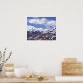 アジア、中国、チベット、タングラパス。祈りの言葉フラグ、 ポスター (キッチン)