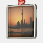 アジア、中国、上海でのオリエンタル·パール·テレビの視聴 メタルオーナメント (左)