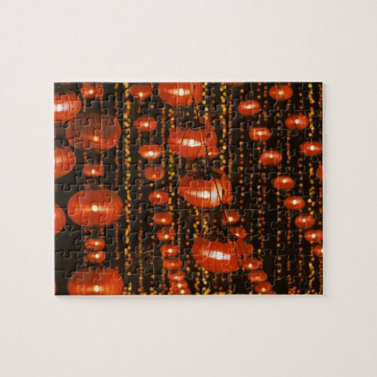 アジア、中国、北京。赤いラ中国のンタン ジグソーパズル (横)