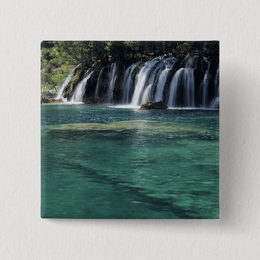 アジア、中国、四川省、地牛郷 缶バッジ (正面)