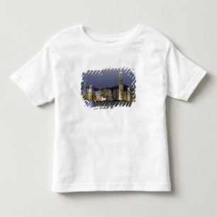 アジア、中国、香港、都市スカイラインと2 トドラーTシャツ