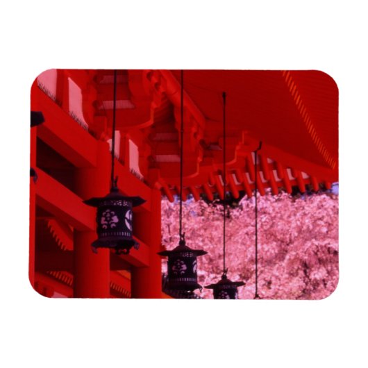 アジア、日本、京都、春の平安神宮 マグネット (横)