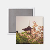 アジア、日本、京都、春の清水寺 マグネット (正面/裏面)