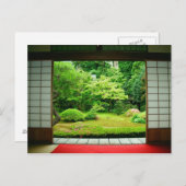 アジア、日本、京都。禅園2 ポストカード (正面/裏面)