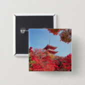 アジア、日本、京都。秋の色 缶バッジ (正面&裏面)