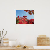 アジア、日本、京都。秋色 ポスター (キッチン)