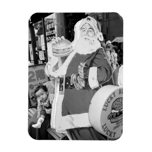 アジア、日本、函館。日本のサンタクロース マグネット (縦)