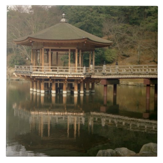 アジア、日本、奈良、奈良の寺院 タイル (正面)