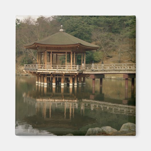 アジア、日本、奈良、奈良の寺院 マグネット (正面)