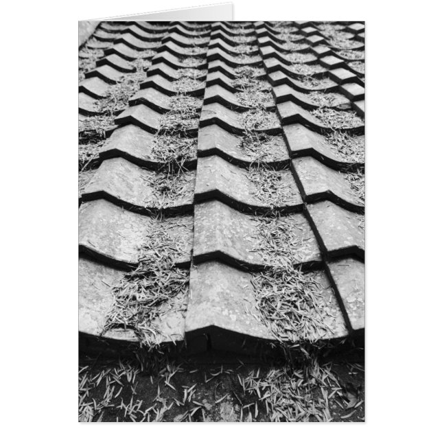 アジア、日本、宮島。クレイルーフ詳細 (正面)