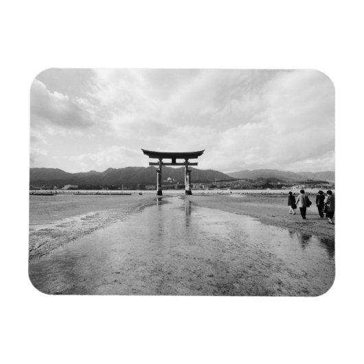 アジア、日本、宮島。鳥居の門 マグネット (横)