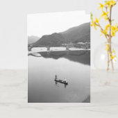 アジア、日本、岩国。漁民と歴史2 カード (黄色い花)