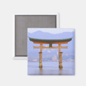アジア、日本、広島。ミバイマ。鳥居門 マグネット (正面/裏面)